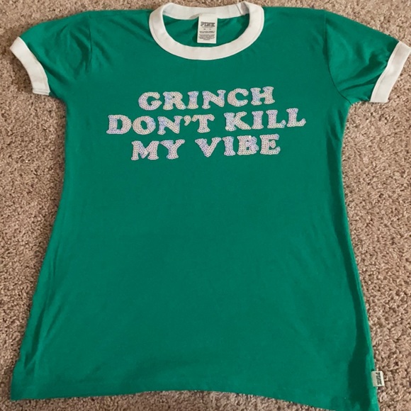 Vs PINK Grinch Don’t Steal My Vibe Tee - Picture 8 of 8